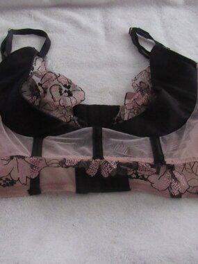 Victoria's Secret Black/Tan/Pink Corset  Size 36B Very Sexy  NWT